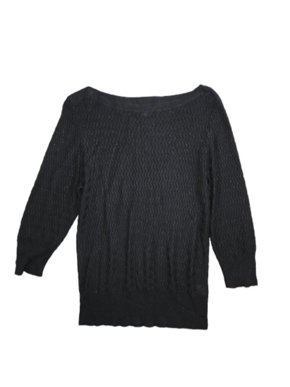 Choices Black Knit Top || Med || EUC
